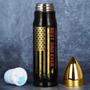 Funslive® Best Dad Ever USA Flag Bullet Tumbler