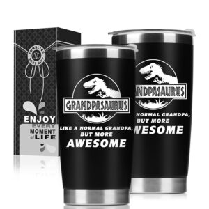 Funslive® 'DADDYSAURUS' Double Wall Stainless Steel Tumbler