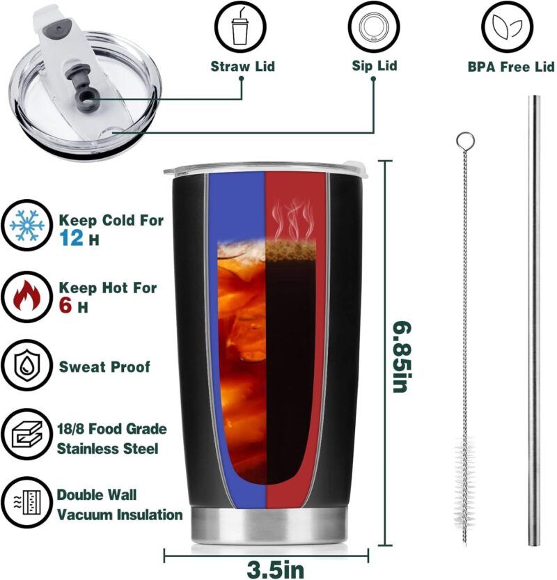 Funslive® 'Dad Bod' Double Wall Stainless Steel Tumbler