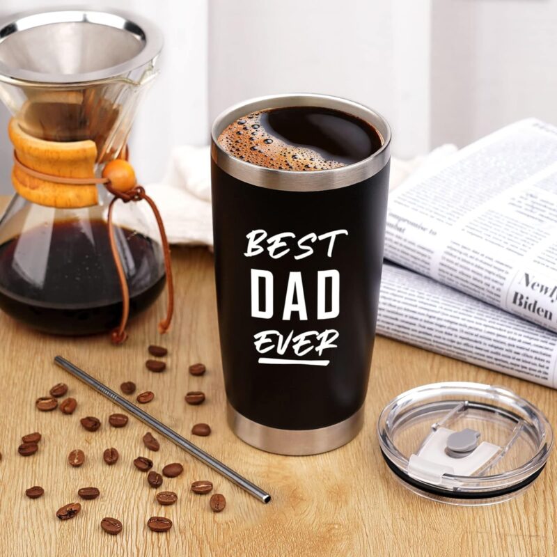 Funslive® 'Dad Ugly Children' Double Wall Stainless Steel Tumbler