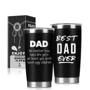 Funslive® 'Dad Ugly Children' Double Wall Stainless Steel Tumbler